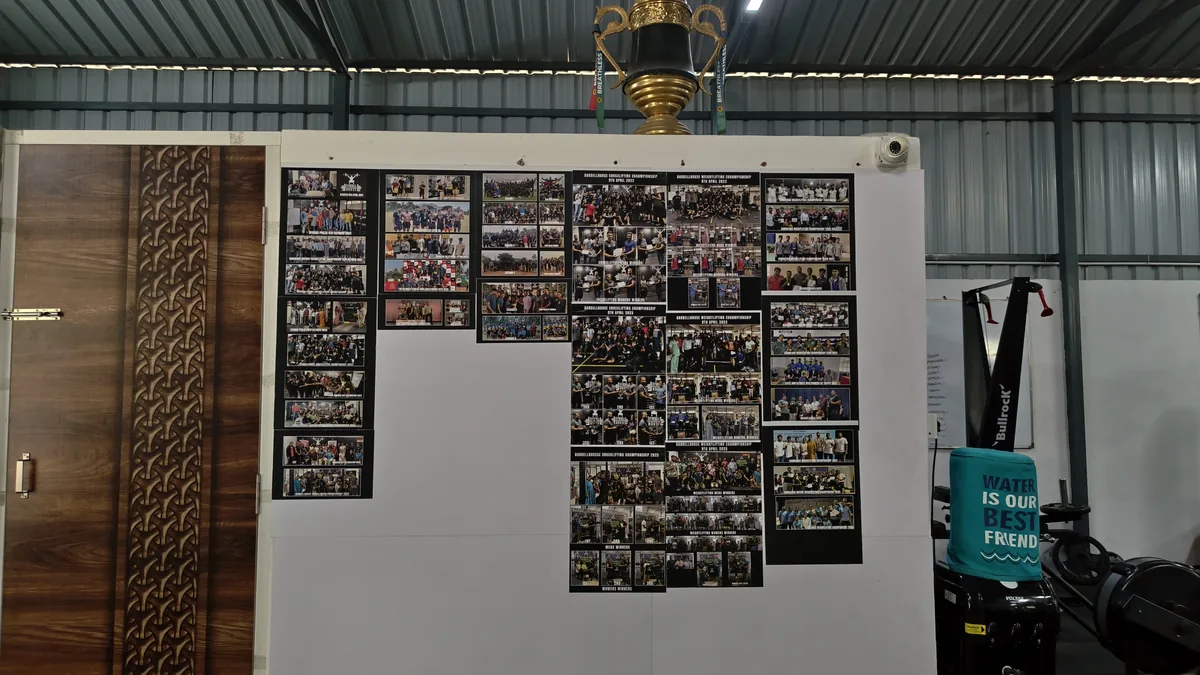 Championship photo wall